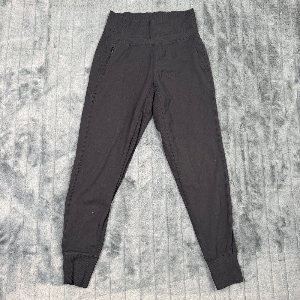 Athleta Venice Jogger Black Ribbed Waistband Activewear Pants XS